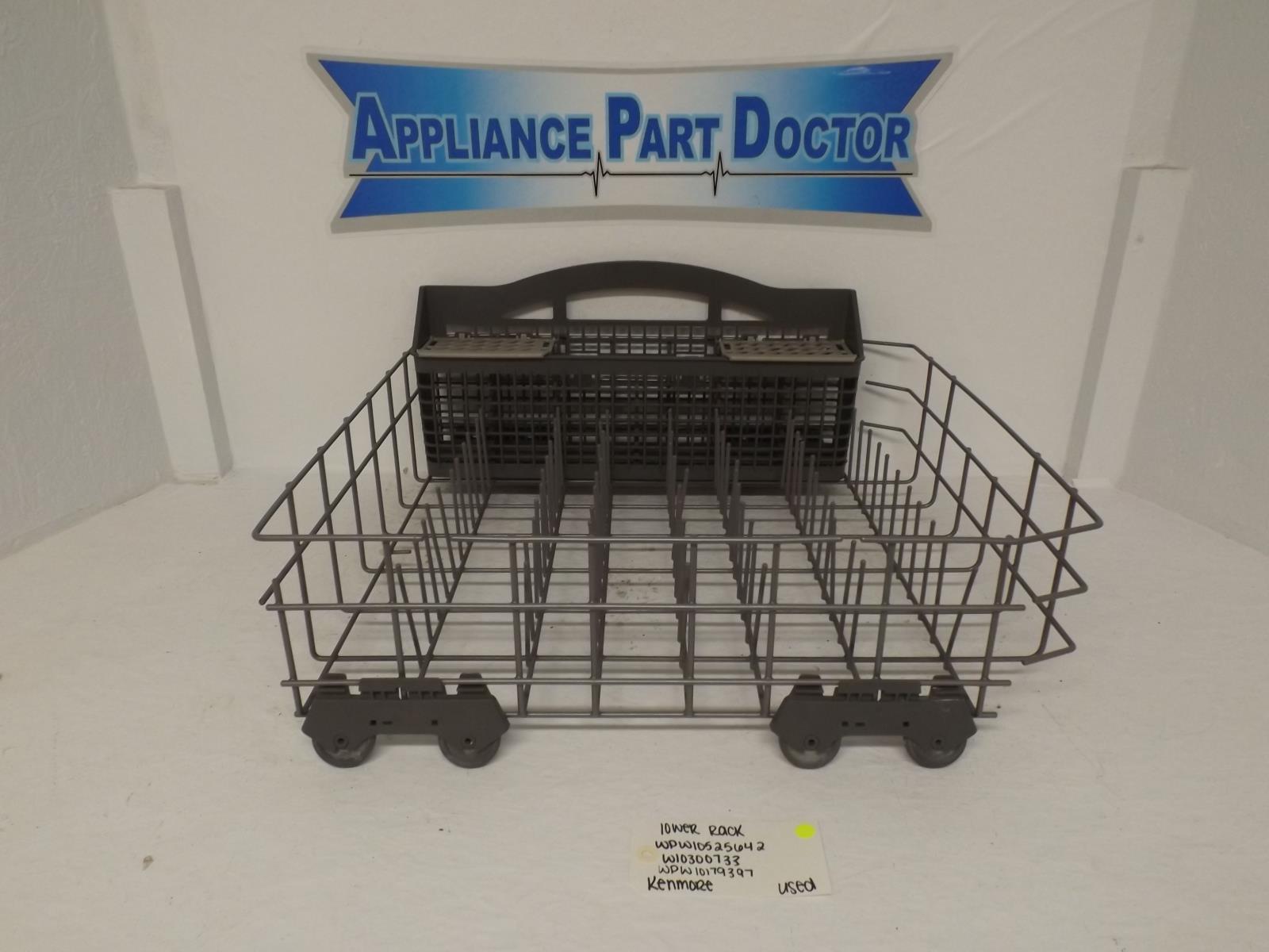Kenmore Dishwasher WPW10525642 W10300733 WPW10179397 Lower Rack Used Kenmore Dishwasher WPW10525642 W10300733 WPW10179397 Lower Rack Used